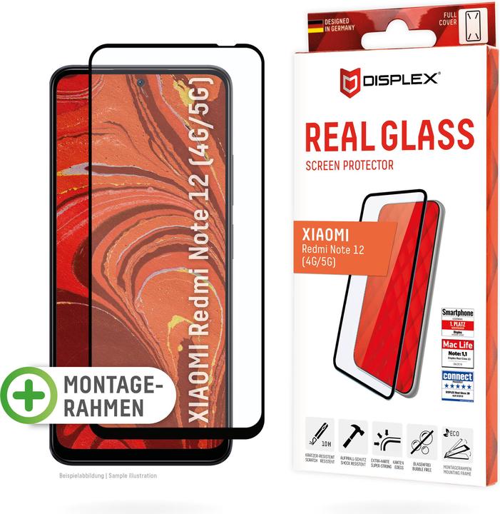 Produktbild Displex Real Glass, Full Cover Panzerglas (1 Stück, Xiaomi Redmi Note 12, Xiaomi Poco X5)