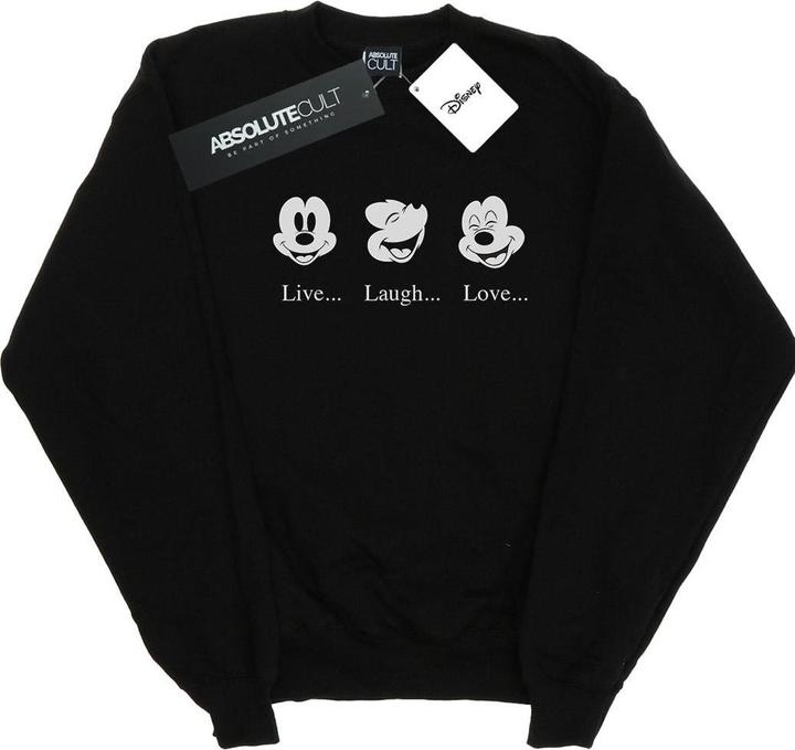Disney Mickey Mouse Live Love Laugh Sweatshirt Mädchen