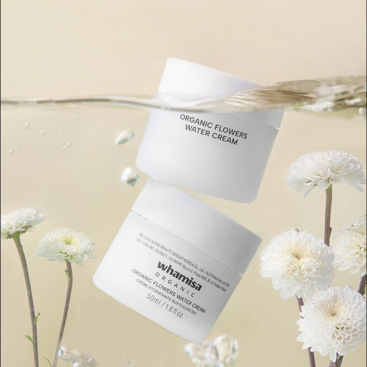 Produktbild Whamisa Bio Blumenwasser Creme aus fermentierten Blumen 51ml (51 ml, Gesichtsgel)