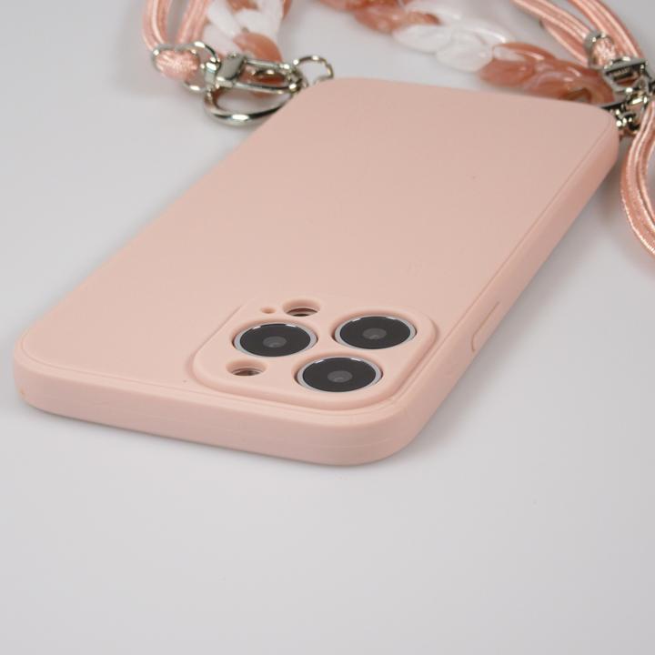 Produktbild PhoneLook Hülle Silikon Gel mit Umhänge Seil & Dekoration Stein Kette (Apple iPhone 13 Pro Max)