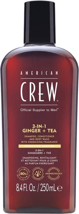 American Crew 3-in-1 Ginger & Tea Shampoo, Conditioner & Body Wash