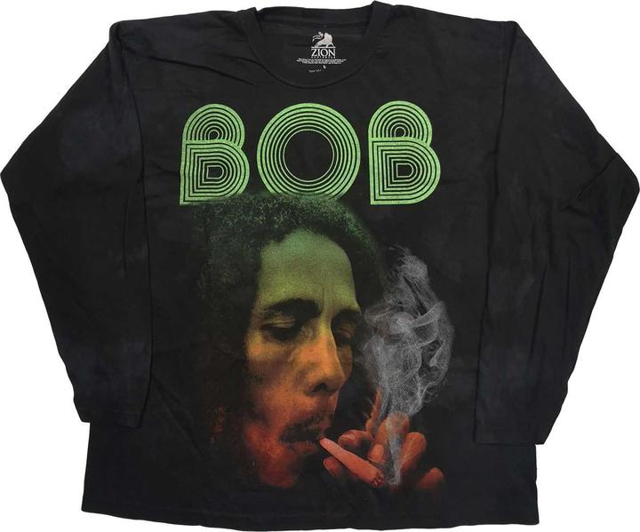 Bob Marley Smoke Gradient TShirt Langärmlig