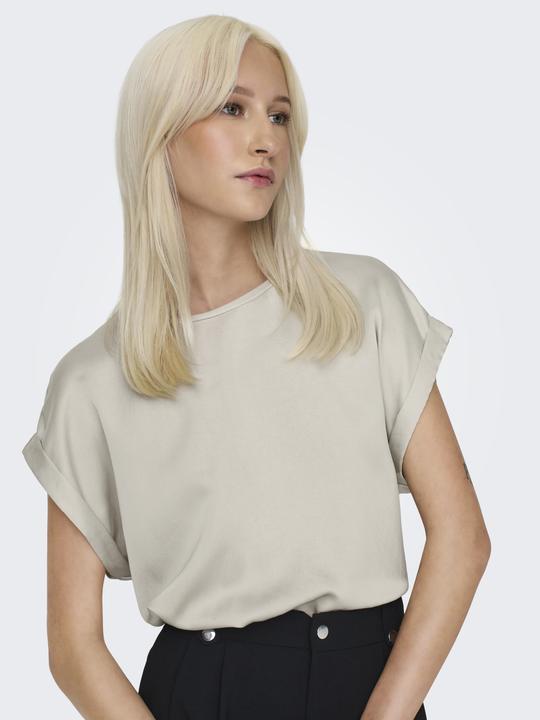 Image du produit Only Coupe normale Col rond Manches retroussées Top Top (XS)