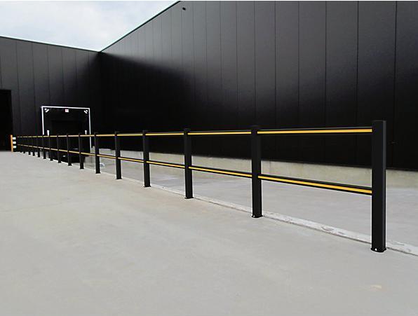 Immagine prodotto kaiserkraft Barriera modulare FLEX IMPACT, montanti neri - traverse gialle/nere, larghezza