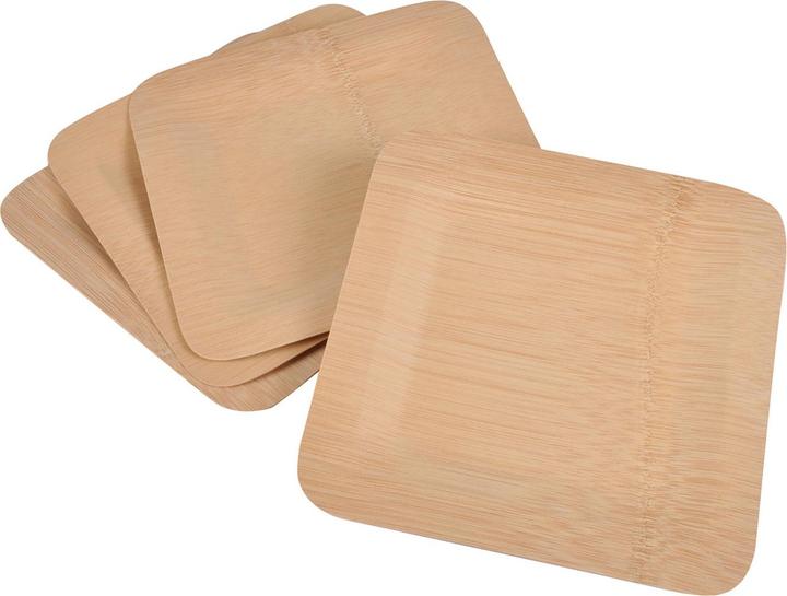 Produktbild Natura Punto Bambus Einwegteller, quadratisch, 4er Set (4 x)