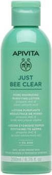 Apivita Just Bee Clear Purifying Pore Minimizing Lotion For Oily Skin - 200 Ml (Reinigungslotion, 200 ml)