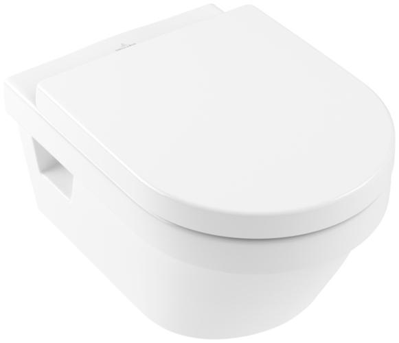 Villeroy & Boch WC basso Architectura DirectFlush, bordo aperto, bianco, montaggio a parete con rivestimento.