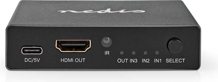 Immagine prodotto Nedis Switch HDMI ™ | 3 porte | 3x ingresso HDMI™ | uscita HDMI™ | 8K@60Hz | 45 Gbps | remoto