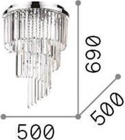 Image du produit Ideal lux CARLTON Plafonnier E14 12x ⌀500mm dimmable or 213507 (E14)