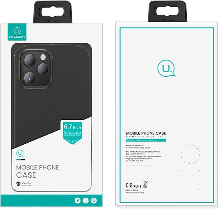 Actual product image Usams Case Gentle iPhone 12 Pro Max 6.7" biały/transparent white IP12PMQR02 (US-BH610) (Apple iPhone 12 Pro Max)