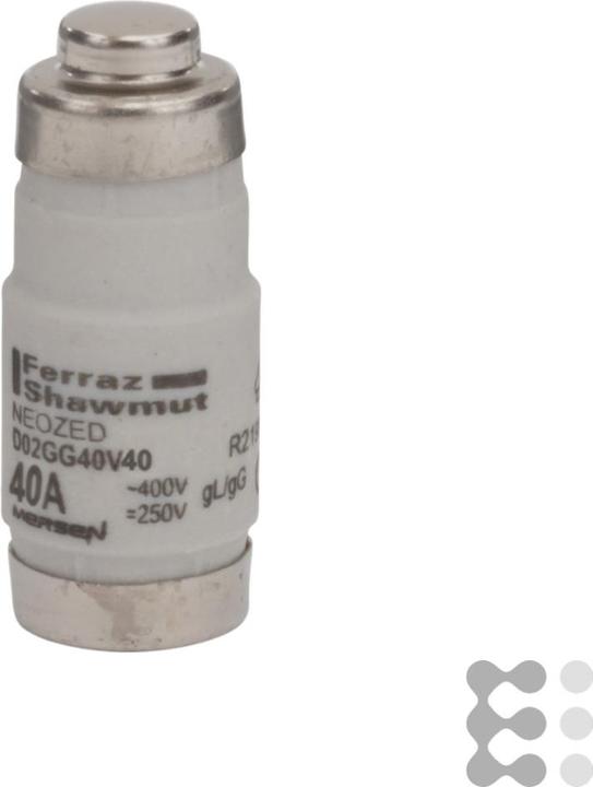 Actual product image Mersen 01701.040000 D02 40A gG 400V NEOZED fuse link black (Neozed fuse, 40 A)