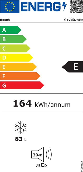 Energie-Label Bosch Hausgeräte GTV15NWEA (Freistehend, 83 l)