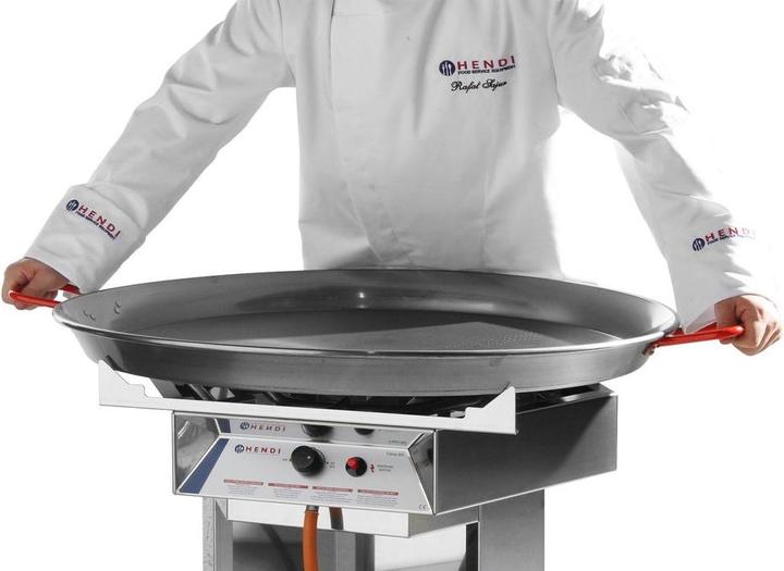 Immagine prodotto Hendi Padella per paella piatta in acciaio 800x50 mm (80 cm, Padella per paella, Acciaio)