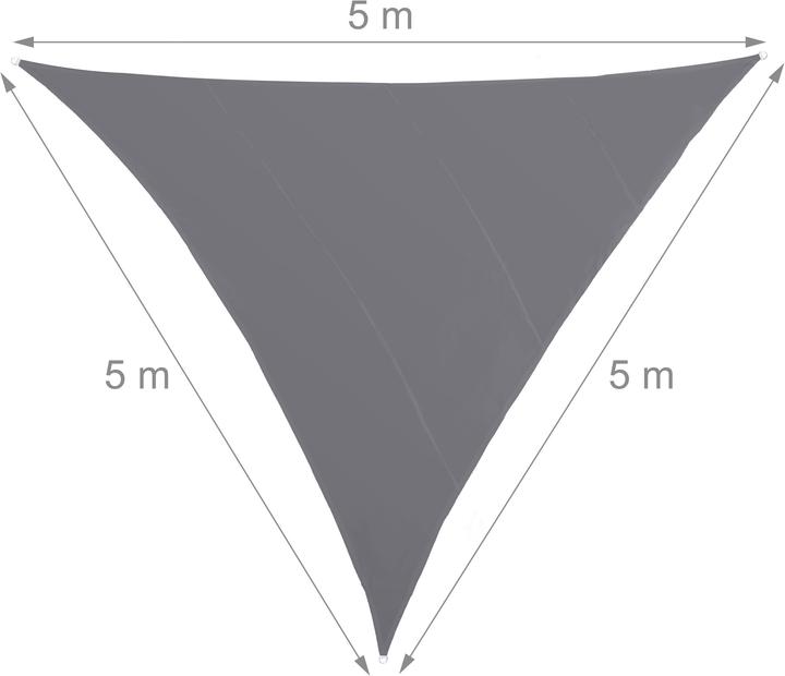 Actual product image Relaxdays Grey Triangular Shade Sail (500 x 415 x 0.5 cm)