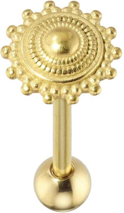Produktbild Bijouteria Zungenpiercing (PVD Beschichtung (goldfarbig), Chirurgenstahl 316L)