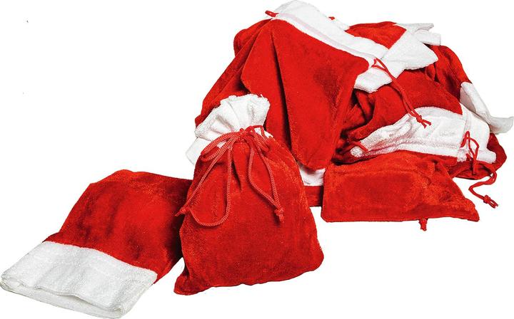 Actual product image VBS XXL velvet bag "12 x 16 cm", red, 100 pieces (100 x)