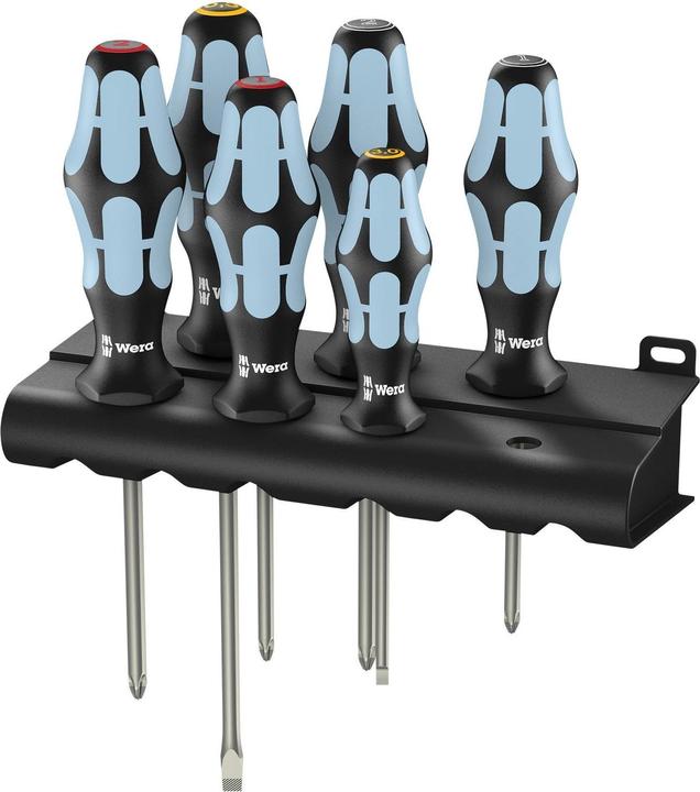 Actual product image Wera 3334/3350/3355/6 Rack (Slotted screws, Pozidriv cross recess (PZ), Phillipps cross recess (PH))