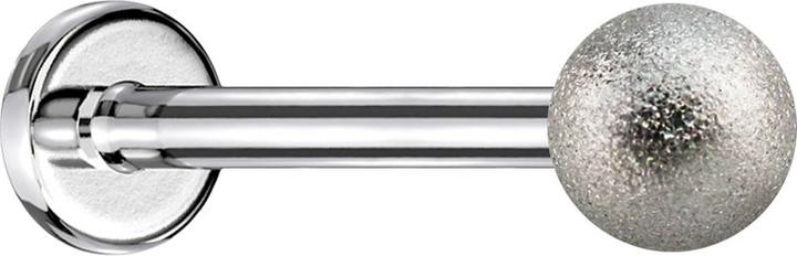 Produktbild Star Piercing Micro Labret silber mit Kugel gesprenkelt (Chirurgenstahl 316L, ohne Messing)