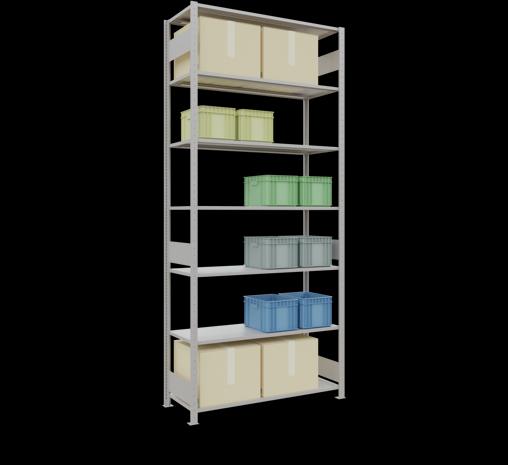 Immagine prodotto Schulte Lagertechnik Sistema di scaffalature di base senza viti MULTIplus150 con ripiani di lunghezza