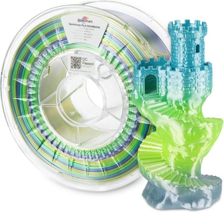 Produktbild Filament PLA Rainbow Frost Gloss 1.75mm 1kg (PLA, 1.75 mm, 1000 g, Mehrfarbig)