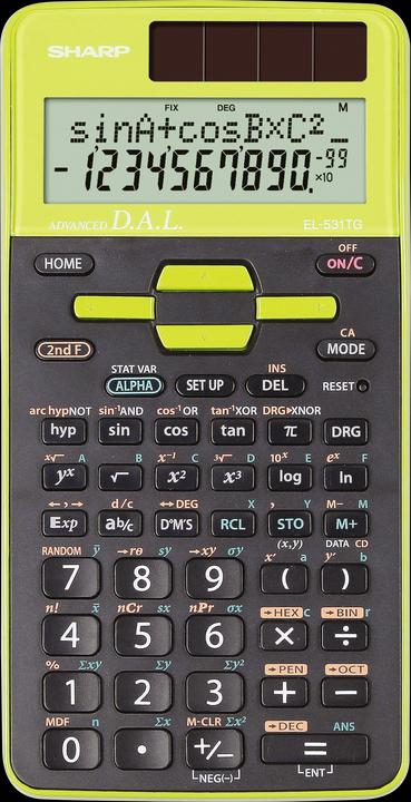 Actual product image Sharp EL-531TG-GR (Solar cells, Batteries)