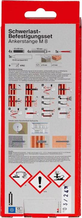 Actual product image Fischer Fisc SBS Set M8 Heavy Duty Be. (Silver, 150 ml)