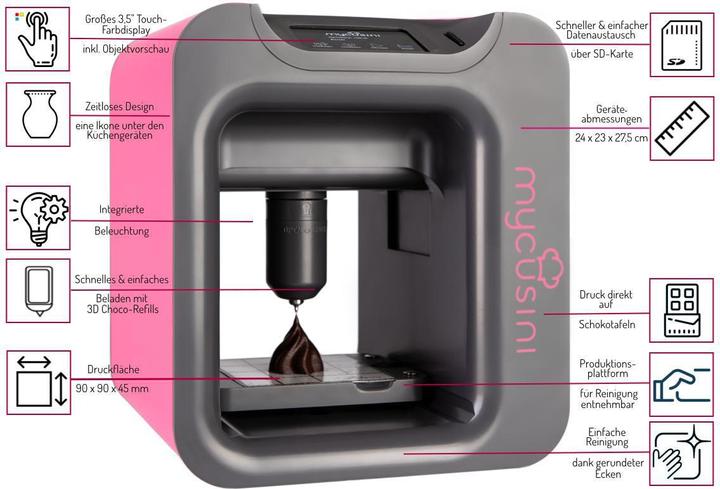 Produktbild Mycusini 3D-Schokoladendrucker 2.0 Elegant Grey