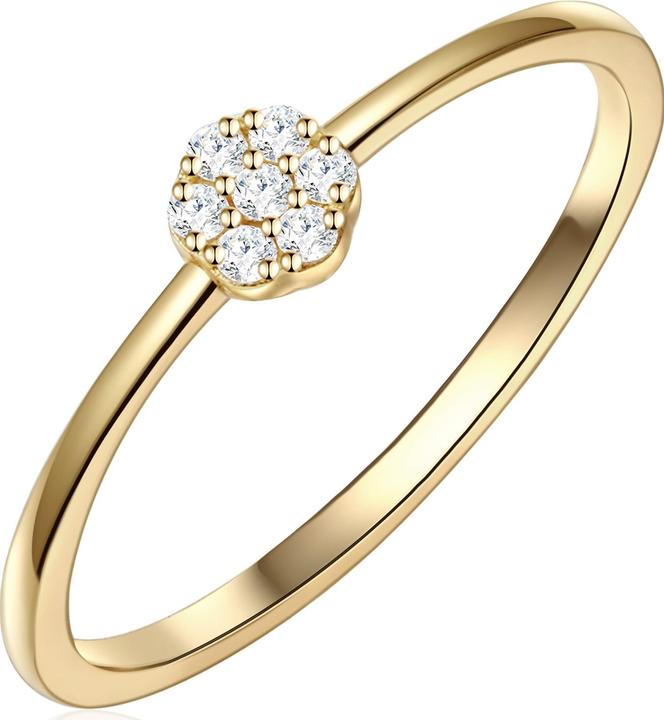 Actual product image Glanzstücke München Ladies sterling silver cubic zirconia yellow gold - 23676 (52, 925 Silver)