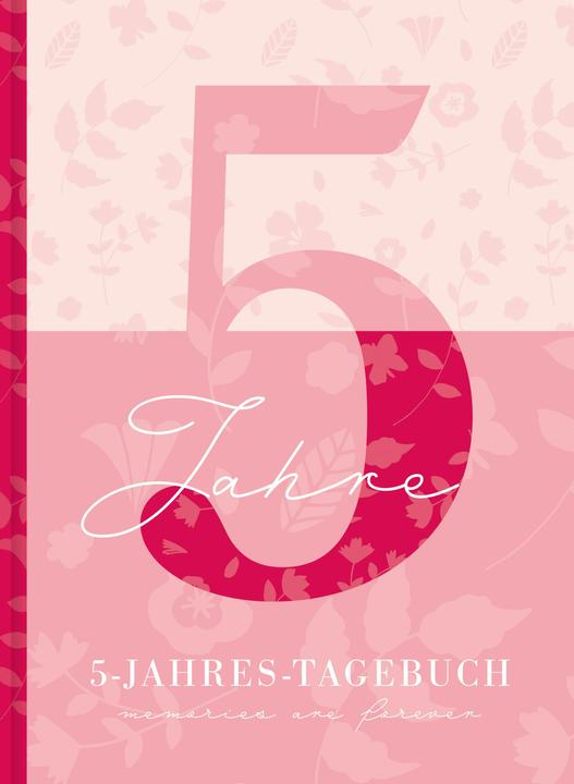 Actual product image 5 Year Book: The diary for 5 years | Pink 5 year calendar to fill in for every day in the (German)