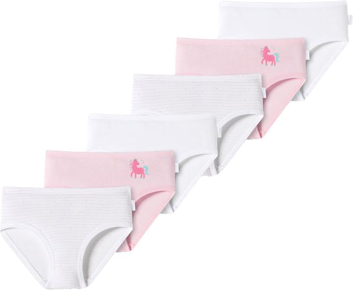 Produktbild Schiesser 6er Pack Kids Girls Feinripp Organic Cotton Slips / Unterhosen (128, 6er Pack)