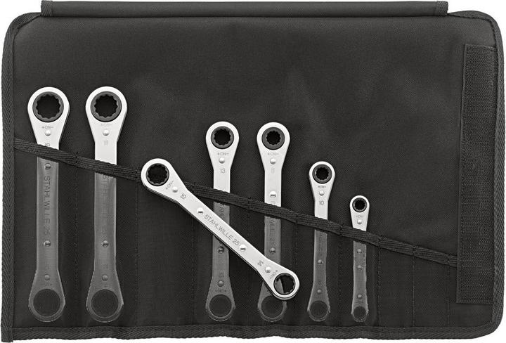 Produktbild Stahlwille Doppel-Ratschenringschlüsselsatz (7 mm, 8 mm, 9 mm, 10 mm, 11 mm, 12 mm, 13 mm, 14 mm, 15 mm, 16 mm, 18 mm, 17 mm, 19 mm)