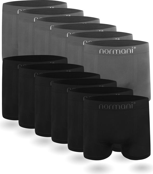Produktbild Normani 12 St??ck Mikrofaser-Boxershorts f??r Herren - 2264 (S/M, 12er Pack)