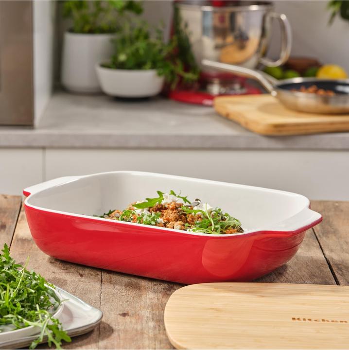 Image du produit KitchenAid couvre-joint avec couvercle bamboe - large - keizer rood