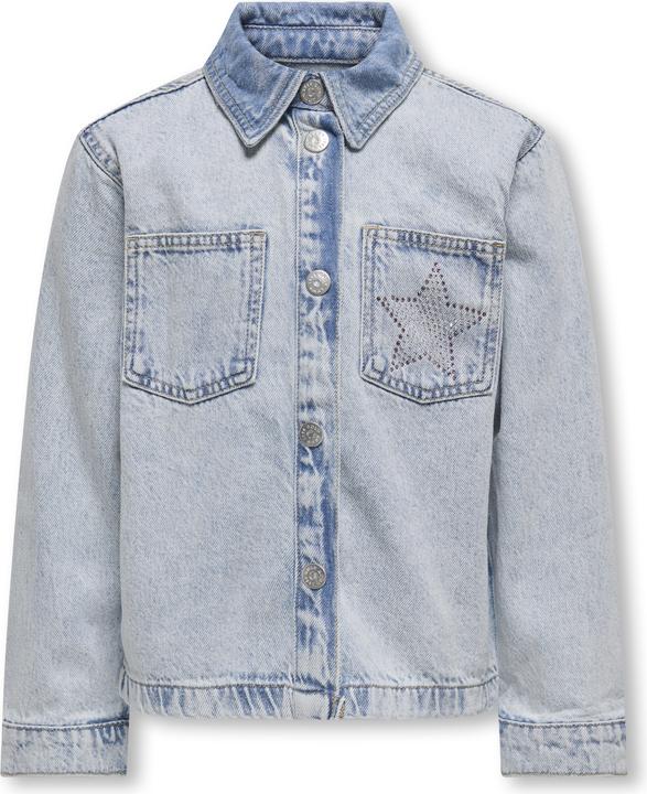 Only Fly-Away Kragen Ärmelbündchen mit Knopf Jacke Jeansjacke (158)