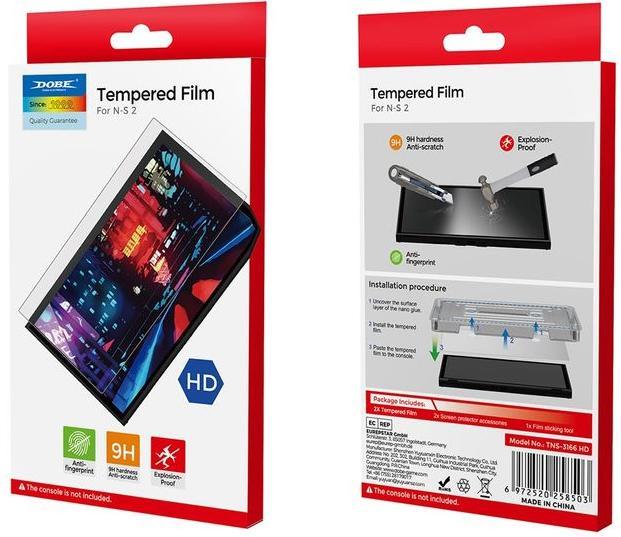 Image du produit Dobe 2er Set Schutzglas für das Display (Switch 2)