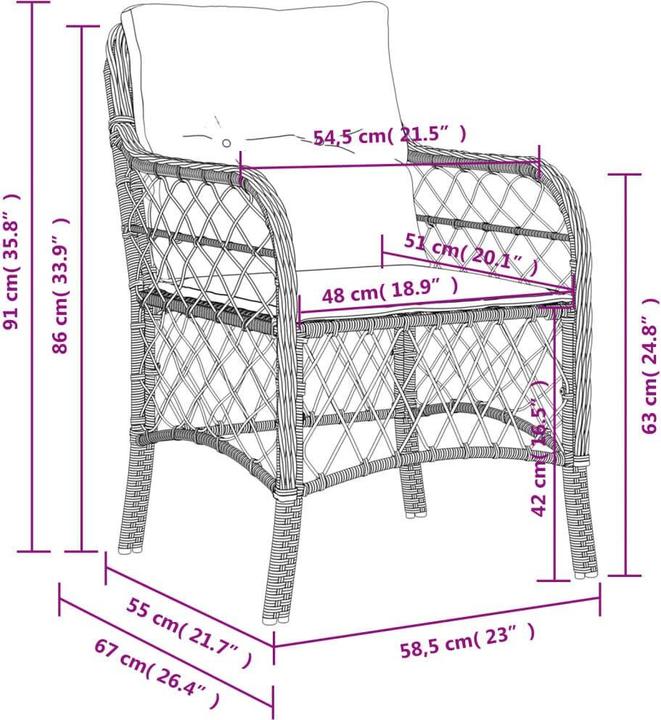 Productafbeelding VidaXL 10-delige tuin loungeset met kussens