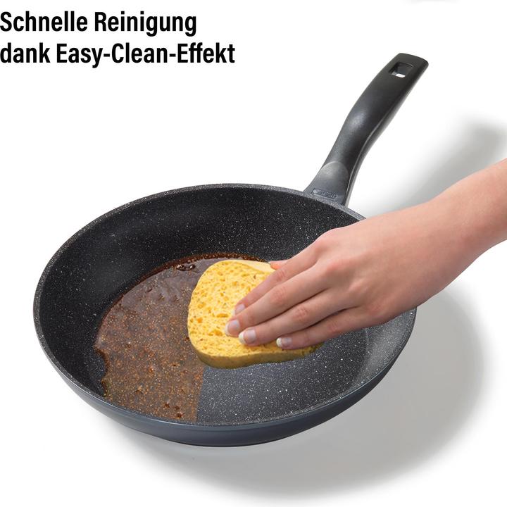 Produktbild Stoneline Made in Germany pan 19047 Frying, Diameter 28 cm, Suitable for induction hob, Fixed handle, Anthraci (28 cm, Bratpfanne, Aluminium)