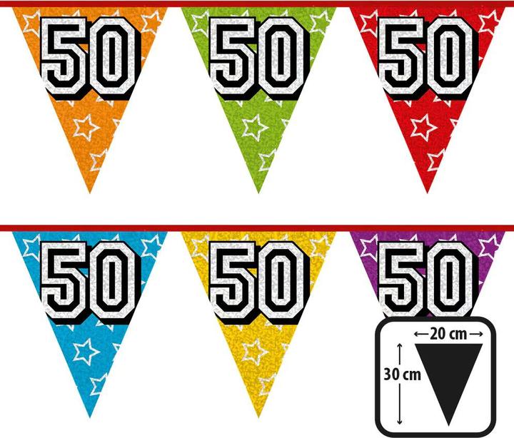 Energy Label Boland 50th birthday pennant chain