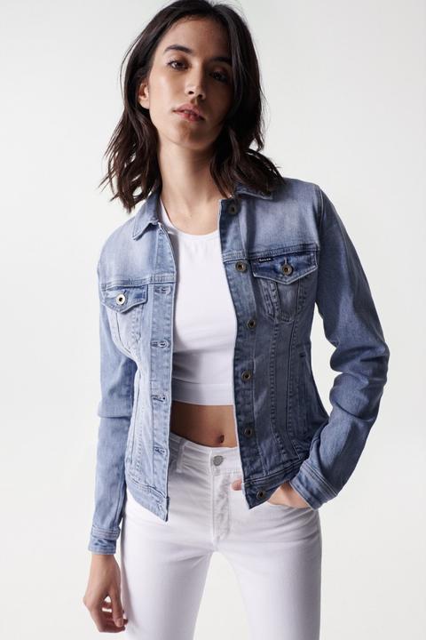 Salsa Jeans Jeansjacken Denim Trucker Jacket (L)