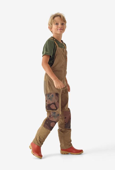Solognac Latzhose 500 Kinder strapazierfähig braun