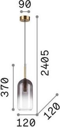 Produktbild Ideal lux EMPIRE G9 Pendelleuchte ⌀120mm dimmbar Chromrauchglas warmweiss 309804 (G9, 370 lm)