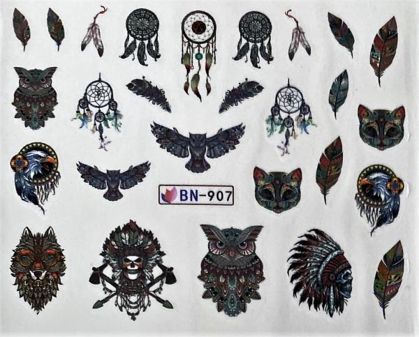 Nagellack24 Nail Art Sticker Wassertransfer 907 (Nagellackentferner)