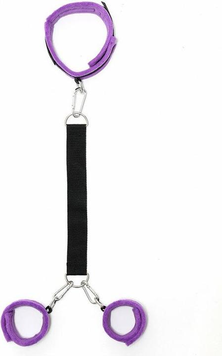Actual product image Rimba Soft Bondage Collar with Handcuff