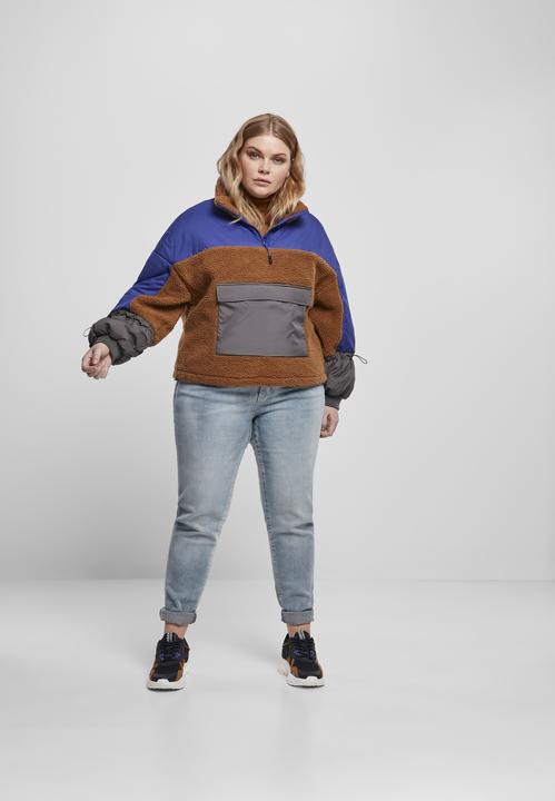Produktbild Urban Classics Ladies Sherpa 3-Tone Pull Over Jacket (XS)
