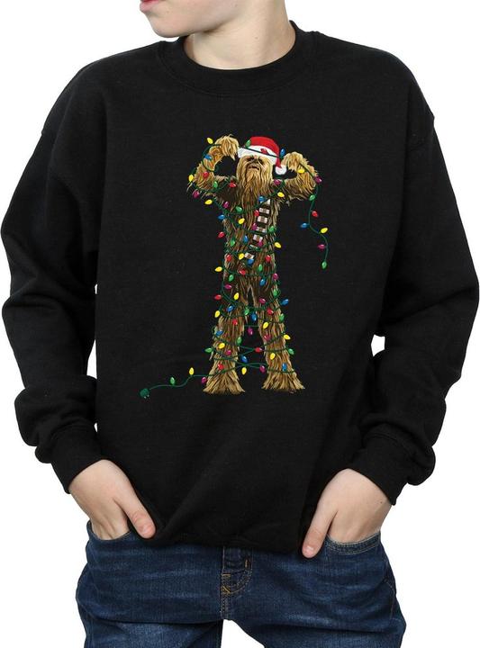 Immagine prodotto Star Wars Chewbacca Christmas Lights Felpa Ragazzi (140, 146)