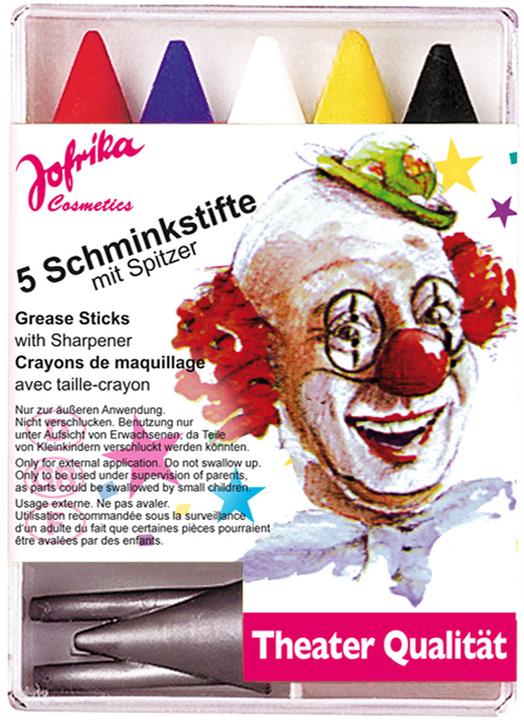 Actual product image Jofrika 5 make-up pencils with sharpener