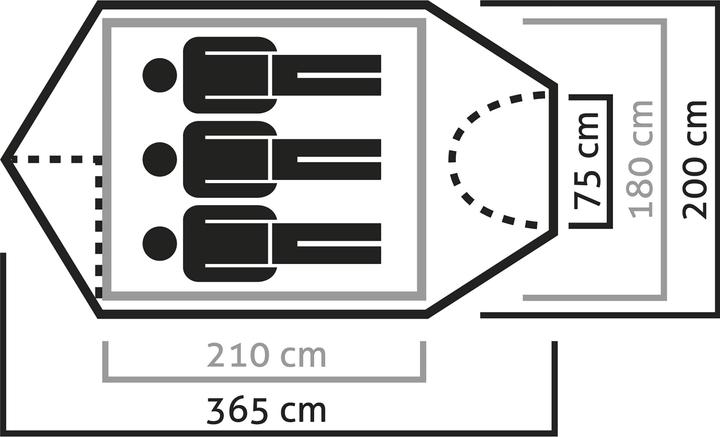 Immagine prodotto Salewa Sierra Leone (Tenda a cupola, 3.40 kg, 3 persone)