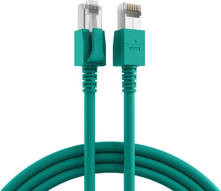 Produktbild EFB Elektronik Hersteller: RJ45 Patchkabel S/FTP, Cat.6A, VC LED, 1m, grün Das geschirmte Cat.6A RJ4 (S/FTP, CAT6a, 1 m)