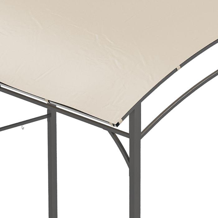 Image du produit Swisshandel24 Pavillon de barbecue, protection contre la pluie, résistant aux UV, avec crochet, acier, polyester (215 cm, 150 cm)