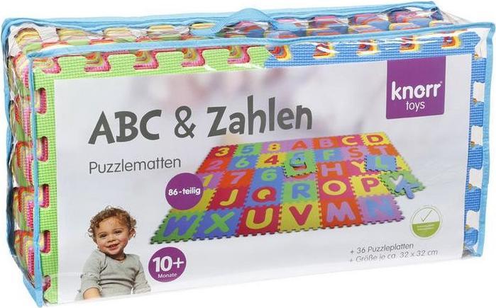 Produktbild Knorrtoys Puzzlematte - "Alphabet + Zahlen" /36-tlg./30cm (30 x 30 cm)